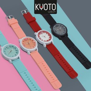 KY10-13 -RELOJ DAMA GOMA BICOLOR GOMA MATRIX 5 COLORES LLEGA 1