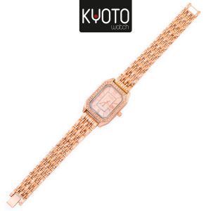 KY199 - RELOJ KYOTO DAMA HEXAGONAL BRILLANTES COLOR ROSADO