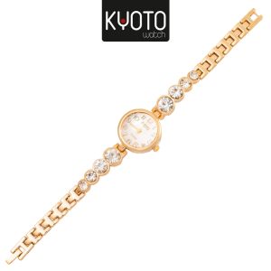 KY211 - RELOJ KYOTO DAMA REDONDO METALICO ZIRCONES COLOR CRISTAL