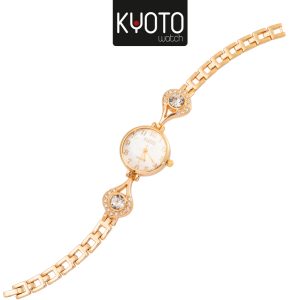KY213 - RELOJ KYOTO DAMA REDONDO METALICO ZIRCONES COLOR CRISTAL
