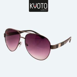 ACC1468 - GAFAS PILOTO CABALLERO LENTE LILA OSCURO MARCO METALICO FILTRO UV