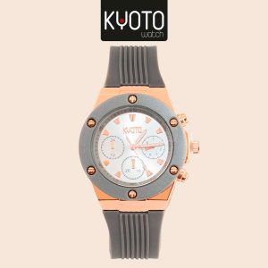 KY157- RELOJ KYOTO DAMA PULSO GOMA COLOR GRIS