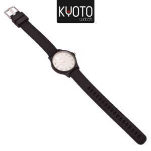 KY174- RELOJ DAMA KYOTO REDONDO PULSO GOMA COLOR NEGRO