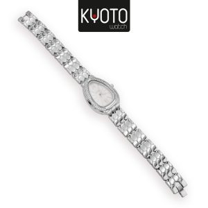 KY194- RELOJ KYOTO DAMA GOTA BRILLANTES COLOR PLATEADO