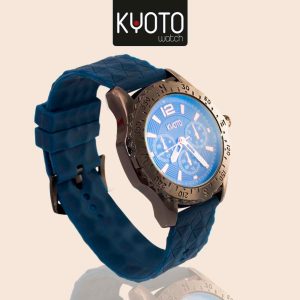 KY236- RELOJ KYOTO CABALLERO PULSO GOMA SWATH CLASIC COLOR AZUL