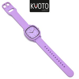 KY250-1- RELOJ KYOTO PULSO GOMA DAMA CLASIC CUADRADO LILA