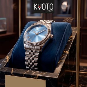 KY298- RELOJ KYOTO INSPIRADO EN ROLEX PLATEADO FONDO AZUL