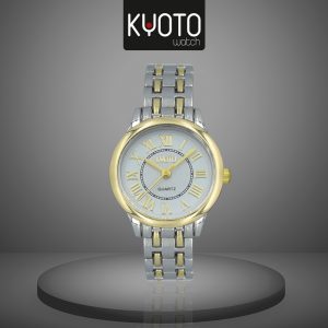 KY53 - RELOJ KYOTO METALICO DAMA NUMEROS ROMANOS BICOLOR