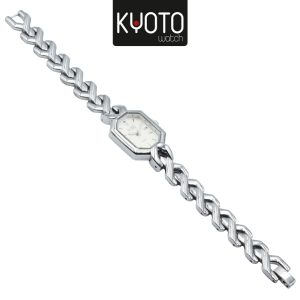 KY72-RELOJ KYOTO HEXAGONLA METALICO DAMA TRENSA PLATEADO