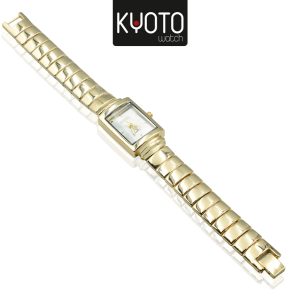KY75-RELOJ KYOTO DAMA METALICO RECTANGULAR DORADO