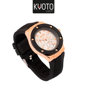 ky159 - RELOJ KYOTO DAMA PULSO GOMA COLOR NEGRO