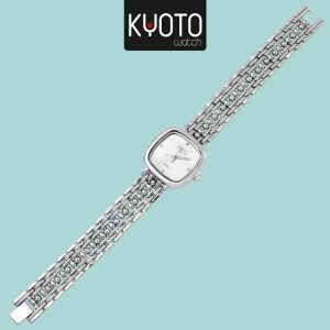 KY201- RELOJ KYOTO DAMA METALICO CLASICO COLOR PLATEADO