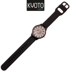 KY253-3 RELOJ KYOTO PULSO GOMA DAMA CLASIC COLOR NEGRO