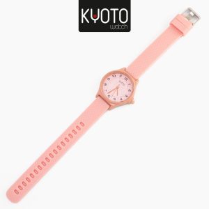 KY176-RELOJ DAMA KYOTO REDONDO PULSO GOMA COLOR ROSADO