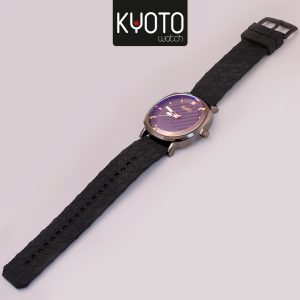KY233- RELOJ KYOTO CABALLERO PULSO GOMA FONDO CLASIC COLOR NEGRO