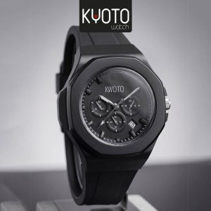 KY151 - RELOJ KYOTO DAMA PULSO GOMA REDONDO COLOR NEGRO