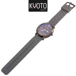 KY231 - RELOJ KYOTO CABALLERO PULSO GOMA FONDO CLASIC COLOR GRIS