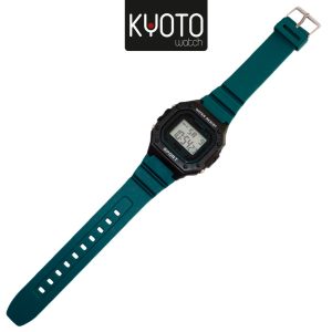 KY242-RELOJ KYOTO DIJITAL CLASICO RESISTENTE AL AGUA COLOR VERDE AGUAMARINA