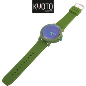 KY248-3 - RELOJ KYOTO PULSO GOMA CABALLERO CLASIC LINEAL COLOR VERDE