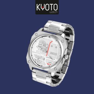 KY268- RELOJ KYOTO PHILLIPE , RESITENTE AL AGUA , NO SUMERGIBLE , SILVER