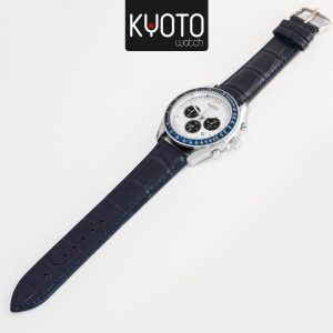 KY363-RELOJ KYOTO CABALLERO , CLASIC , PULSO CUERO DUAL TIME , RESISTENTE AL AGUA NO SUMERGIBLE , AZUL