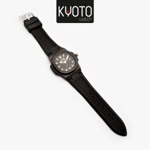 KY127 - RELOJ KYOTO CABALLERO PULSO GOMA NEGRO MICA COLOR NEGRA