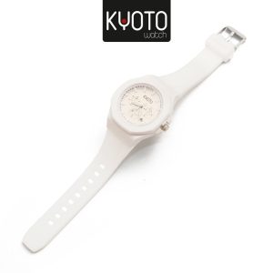 KY152 - RELOJ KYOTO DAMA PULSO GOMA REDONDO COLOR BLANCO