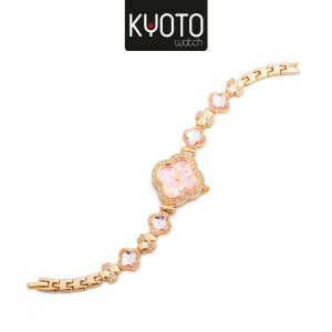 KY217 - RELOJ KYOTO DAMA METALICO VANCLEEF COLOR ROSADO
