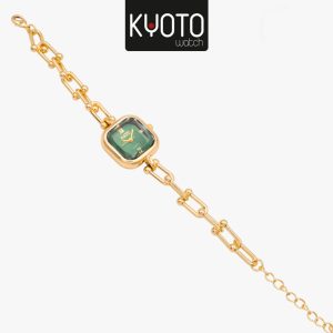 KY292 - RELOJ KYOTO PULSO ESPECIAL MARCO CUADRADO FONDE VERDE